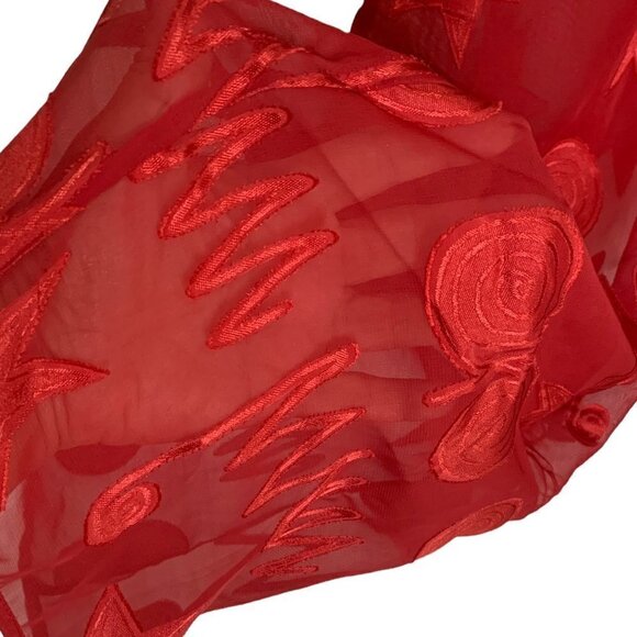 Victoria’s Secret Gold Label Sheer Wide Leg Pajama Pants Red Size Small - Picture 2 of 7